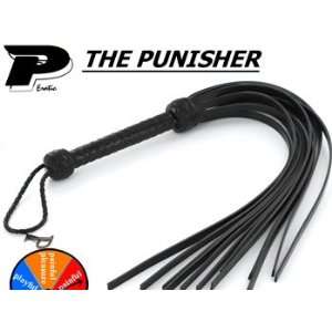   THE PUNISHER Leather Harness with Rubber Ends Flogger: Everything Else