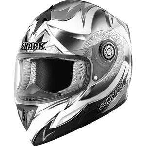  Shark RSI Shuriken Helmet   Small/White/Silver Automotive
