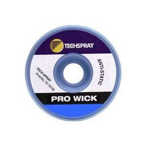   10F   Techspray Pro Wick Desoldering Braid, Rosin Flux, .098W x 10L