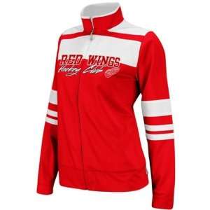  Detroit Red Wings LADIES Striped Track Jacket Sports 