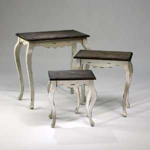   White and Gray 27 Blanchard Nesting Tables: Furniture & Decor