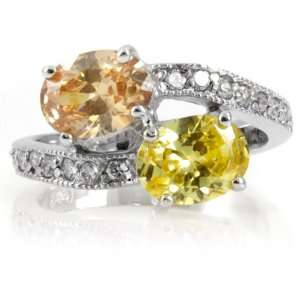  Blanches Canary & Champagne CZ Ring Jewelry