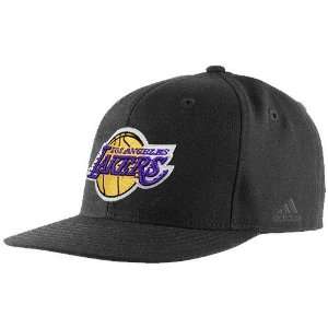 adidas Los Angeles Lakers Black Bank Shot Fitted Hat:  