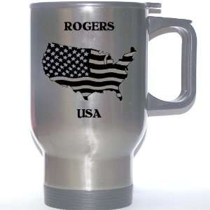  US Flag   Rogers, Arkansas (AR) Stainless Steel Mug 