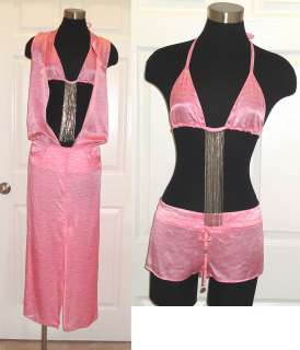 New $2160 Authentic FENDI Silk Bra Shorts Dress SET S  