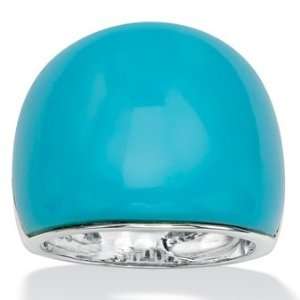   : PalmBeach Jewelry Sterling Silver Viennese Turquoise Ring: Jewelry