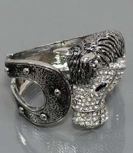 Gorgeous Rhinestone Studded Horse Cuff Bracelet NWT  