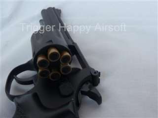    934 6 Barrel Airsoft Gun Spring Magnum Revolver Black UA934B  