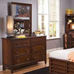  Chelsea Square Youth Bedroom Double Dresser and Mirror 