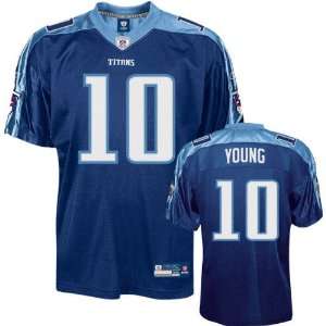  Vince Young Jersey: Reebok Authentic Navy #10 Tennessee 