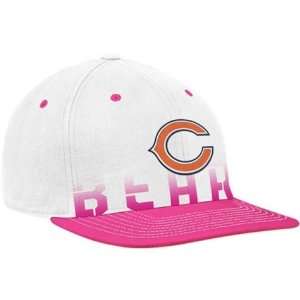  Mens Chicago Bears White Pink Breast Cancer Awareness Flat 