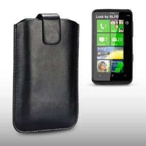  HTC WINDOWS 7 BLACK PU LEATHER POCKET POUCH COVER CASE BY 