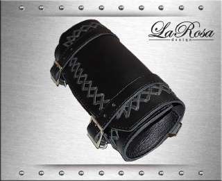 LaRosa Harley Softail Rigid Sportster Black Leather Cross Lace Front 