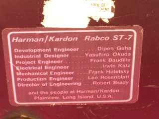 Harman Kardon Rabco ST 7 Linear Turntable Motor  
