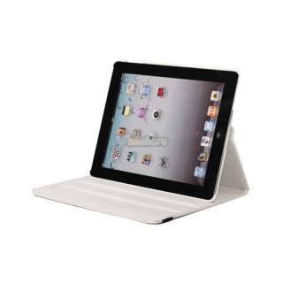   package included 1 x white leather case rotating stand for ipad 2