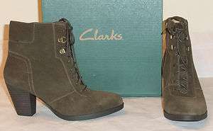 CLARKS Fox Hamilton Brown Suede Leather Ankle Boot Size 9 NIB $130 