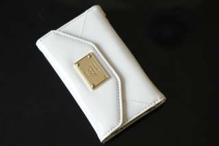 Luxury Designer Leather Case Cover Wallet Pouch Bag Purse For iPhone 4 