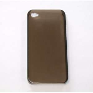  Hard shell plastic case for iPhone 4 (Clear Black 