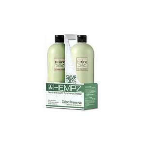 Hempz Color Preserve Shampoo & Conditioner Liter: Health 