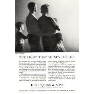   Ad 1934 E R Sqibb The light that shines for all. E R Sqibb Books