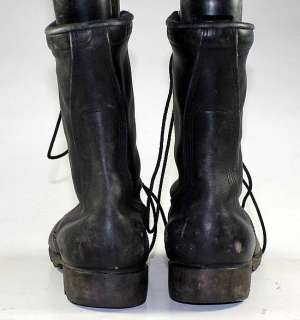 MILITARY/ARMY/JUMP/COMBAT BLACK LEATHER VINTAGE MENS BOOTS sz 8 W 