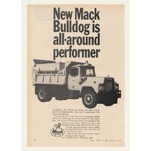  1967 Mack R 402 X Bulldog Dump Truck Print Ad (43634 
