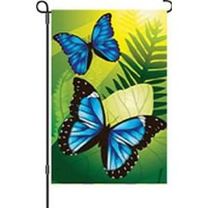  12 IN FLAG   BLUE MORPHO Patio, Lawn & Garden