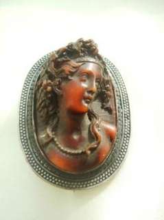 LARGE beautiful CAMEO brooch High Relief STUNNING jewellery  