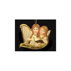   With Harp Merry Christmas Holiday Ornament 4 #W7009: Home & Kitchen