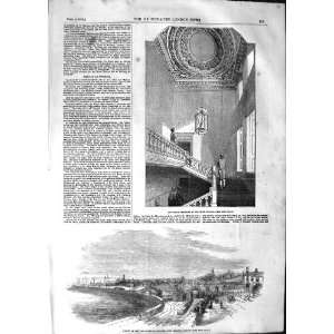  1852 GRAND STAIRCASE HOLYROOD PALACE CORNWALL RAILWAY 