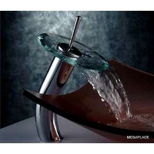   Waterfall Chrome Glass Vessel Sink Faucet (Model BA6400 01): Home
