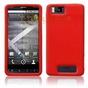  Motorola Droid MB810 Solid Red Silicon Skin Case: Cell 