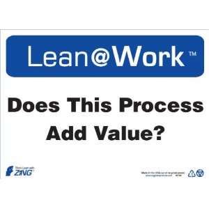Zing Lean Processes Sign, Header Lean at Work, Does This Process 