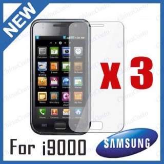 3X Clear Screen Protector 4 Samsung i9000 Galaxy S T959  