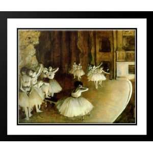   Framed and Double Matted Ballet Rehearsal on Stage