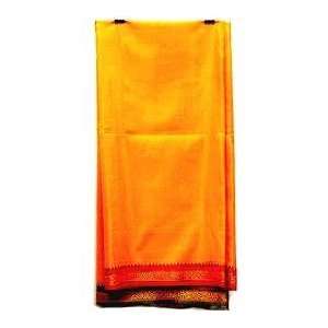   Silk Mixed Orange Color Dhoti (Mens Wearing Cloth) 