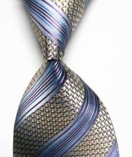 Multi color 100% New Stripes Silk WOVEN JACQUARD Leisure Neck ties Men 