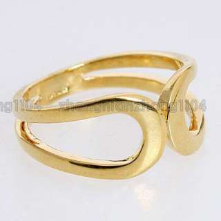   Fashion 18K Gold Plated Metal Bent Cool Ring 95338 