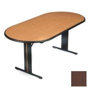  Midwest   Oval Shape Conference Table   36 X 72   Walnut 