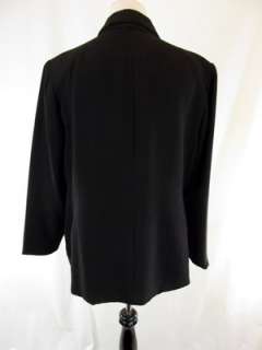 22W Maxie Klein Women Tuxedo Formal Jacket Black Rose Beaded Sequin 