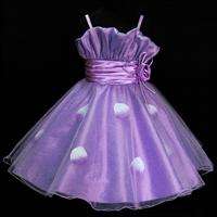 Purple SZ 2 3T Prom Event Bridesmaid Flower Girls Dress  
