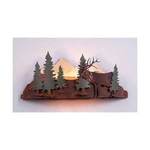  Avalanche Ranch   Wood Mountain Elk Sconce