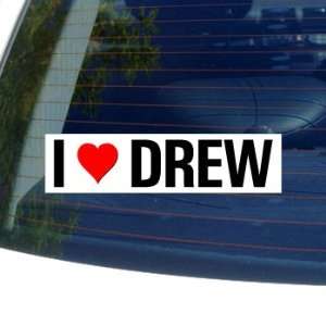  I Love Heart DREW   Window Bumper Sticker Automotive