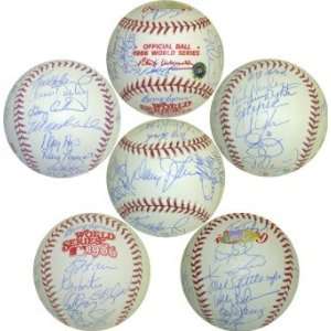  1986 New York Mets Team Signed WS Baseball Sports 