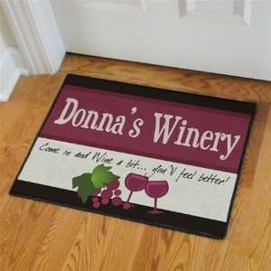  Wine Lovers Welcome Mat Doormat personalized name free 