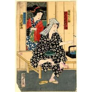  Japanese Print Kawarazaki gonjuro to ichikawa kohanji 