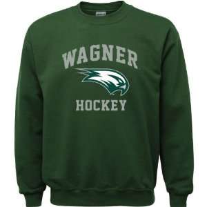  Wagner Seahawks Forest Green Youth Hockey Arch Crewneck 