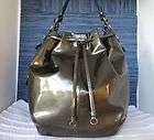 STUNNING Coach Patent Leather Marielle Drawstring Bag 18820 PEWTER