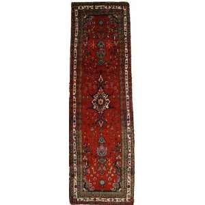   Red Persian Hand Knotted Wool Mehraban Runner Rug Furniture & Decor