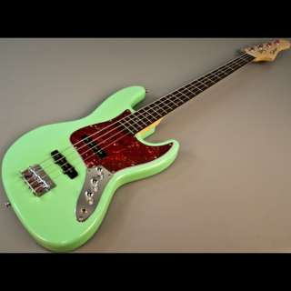 NEW J STYLE DELUXE SOLID ALDER SEAFOAM GREEN 4 STRING ELECTRIC BASS 